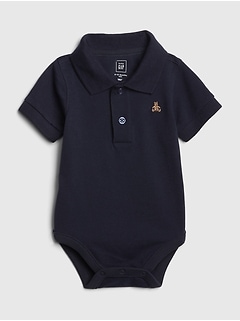 baby boy polo bodysuit