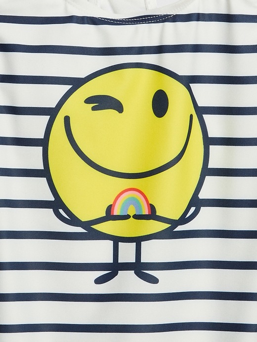 Image number 3 showing, Kids Stripe Smiley Swim One-Piece