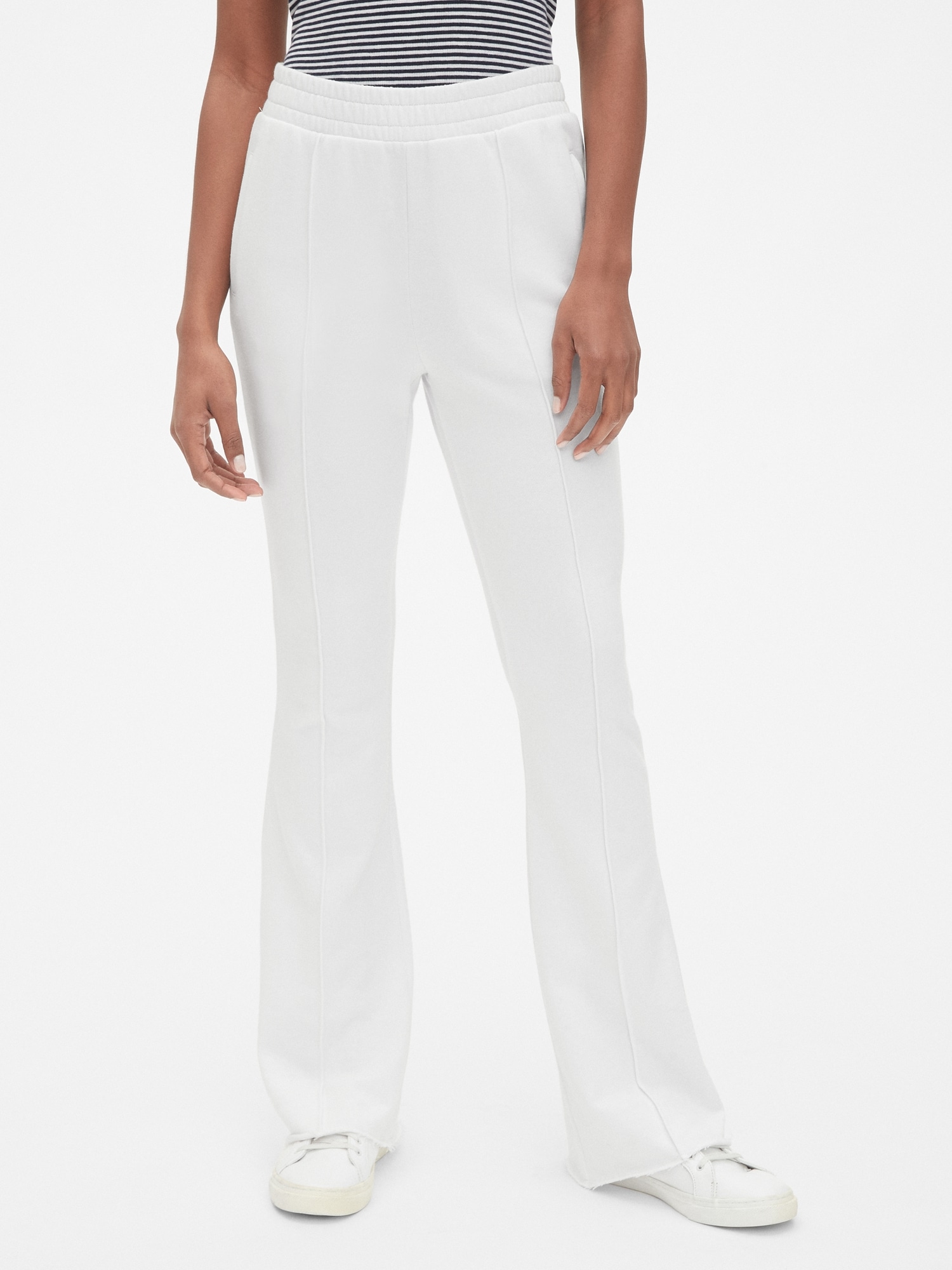 Flare Pintuck Track Pants in French Terry | Gap