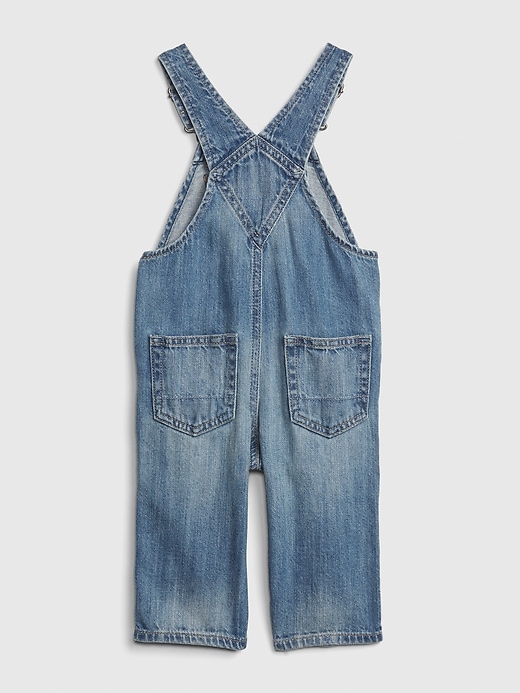 Image number 2 showing, Baby Organic Cotton Denim Overalls