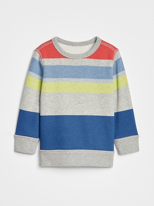 Image number 4 showing, Toddler Stripe Crewneck Sweatshirt In Fleece