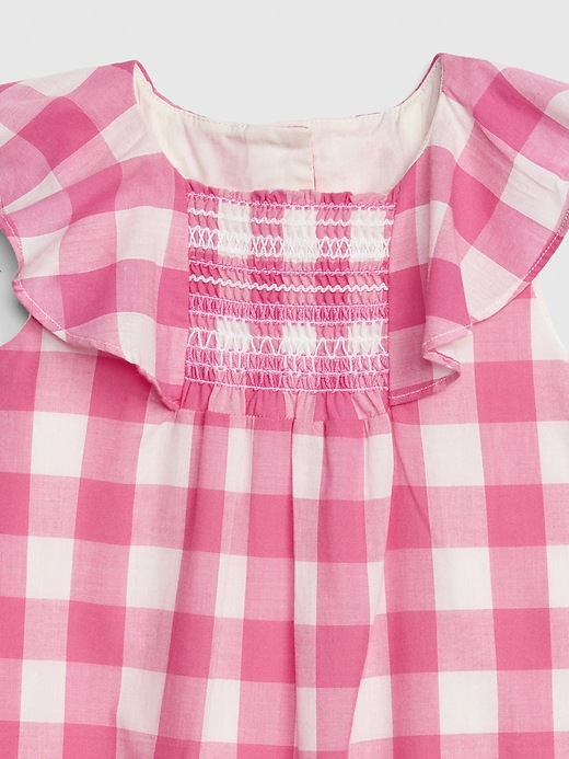 Image number 3 showing, Baby Gingham Flutter Dress