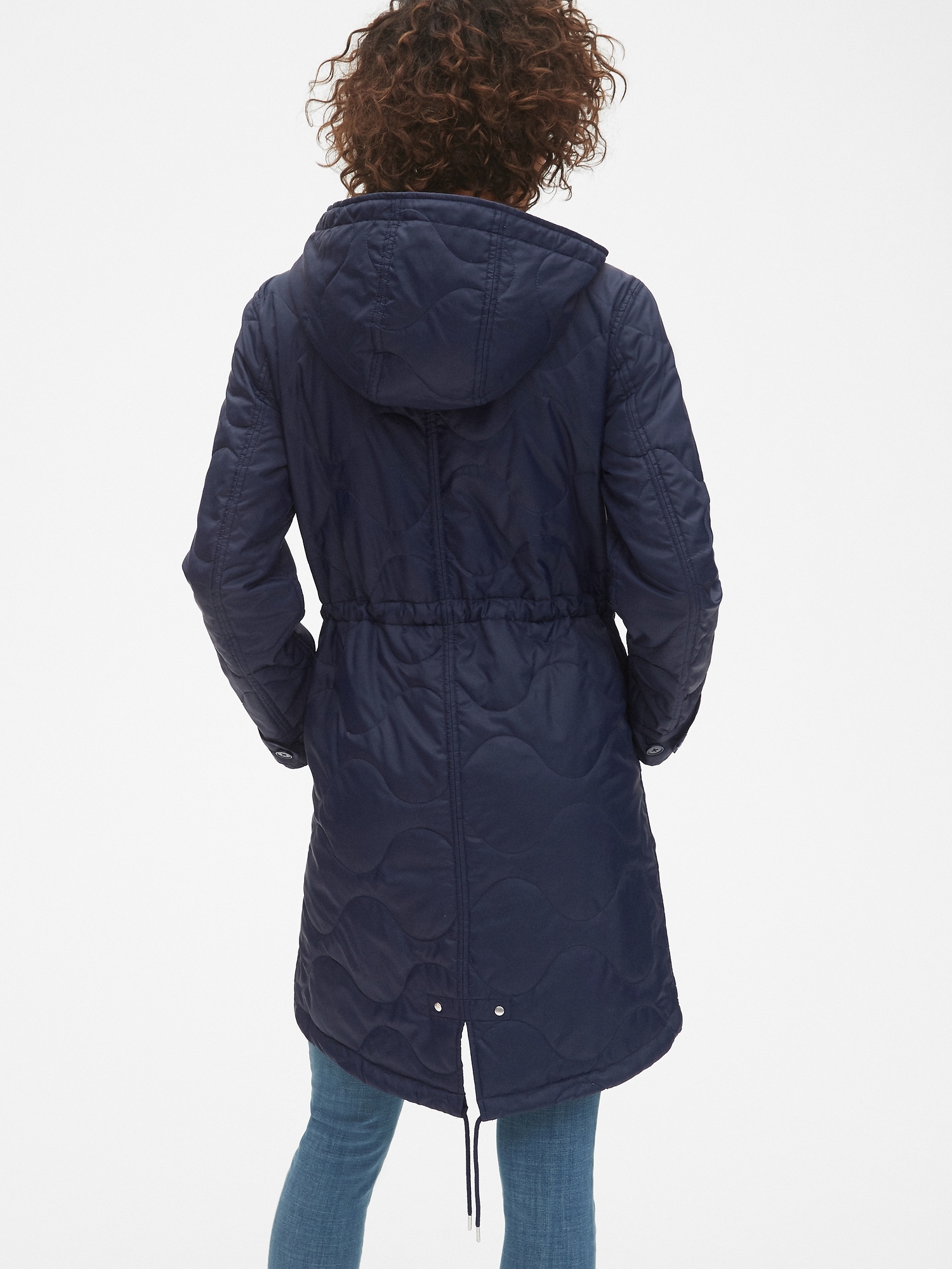 Gap midweight quilted fishtail on sale parka