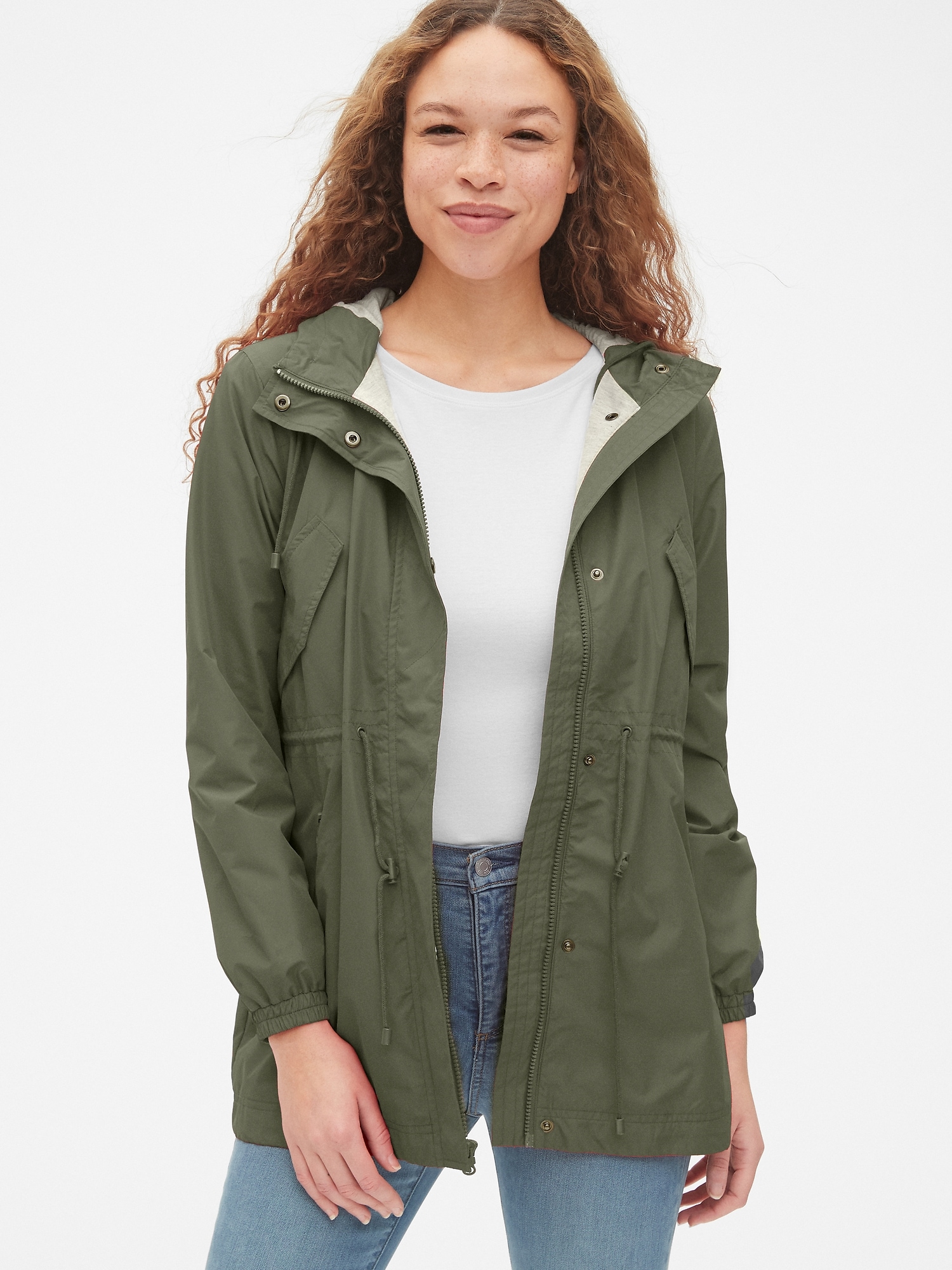 Gap hooded cheap rain jacket