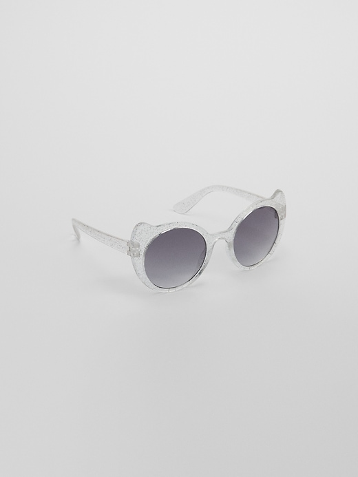 View large product image 1 of 1. Kids Glitter Cat Eye Sunglasses