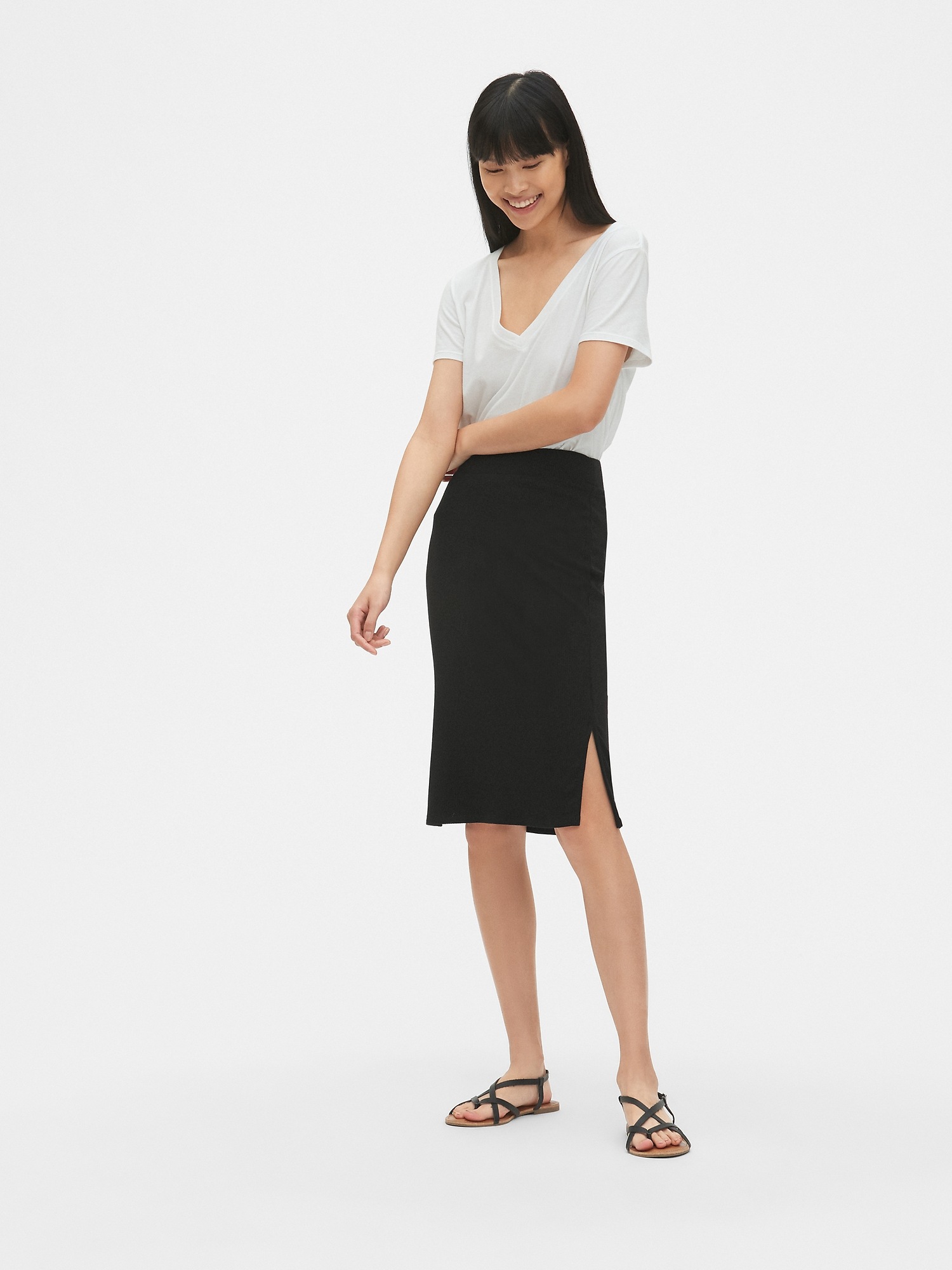Ribbed Knit Pencil Skirt | Gap