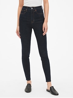 gap black high waisted jeans