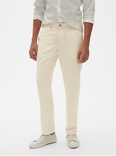 gap linen khakis