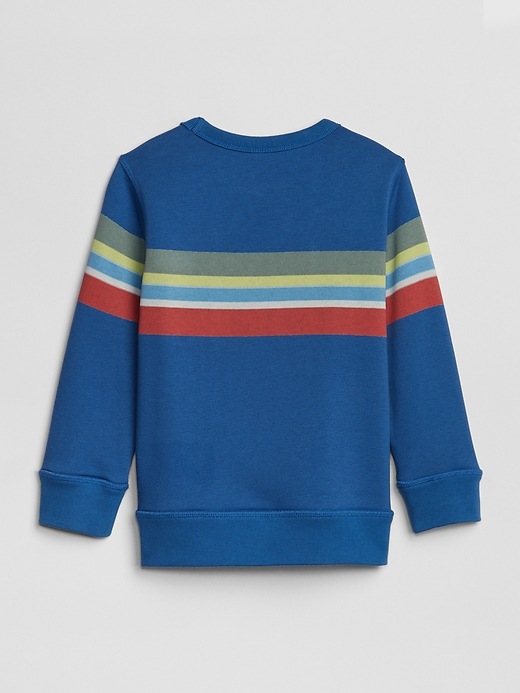 Image number 2 showing, Toddler Stripe Crewneck Sweatshirt In Fleece