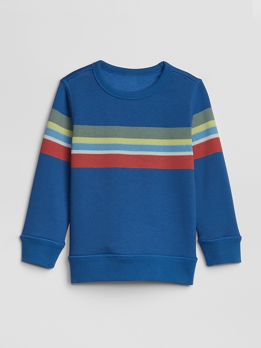 Image number 1 showing, Toddler Stripe Crewneck Sweatshirt In Fleece