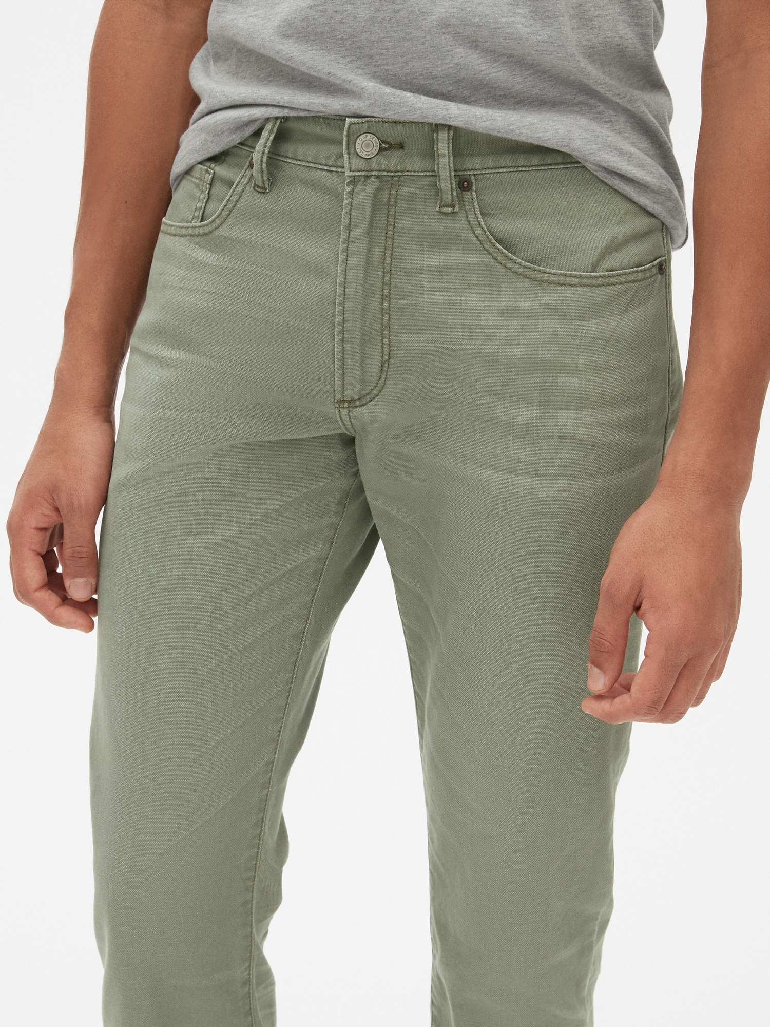Buy GAP Men Green Wearlight Slim Jeans With GapFlex - NNNOW