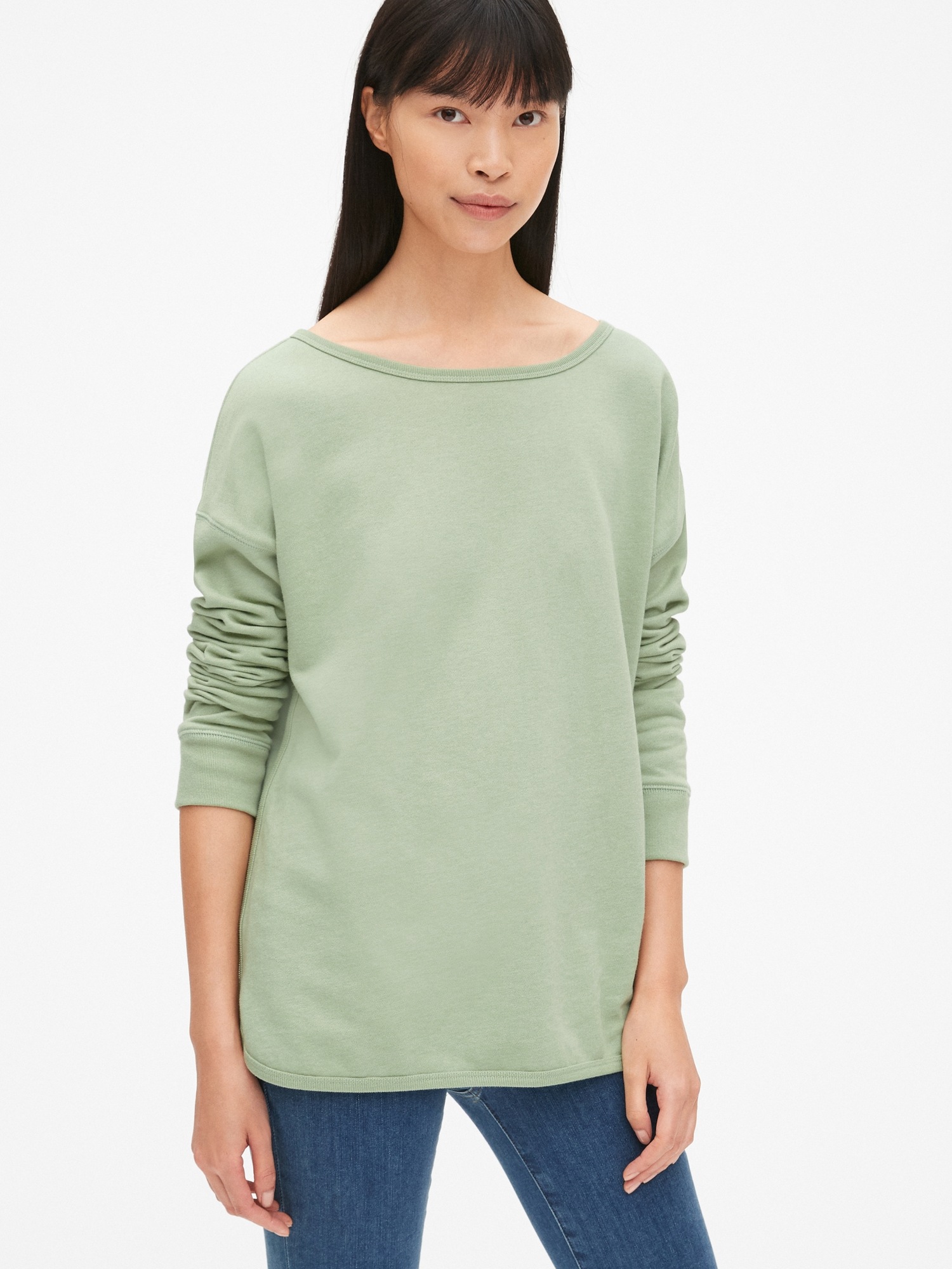 Vintage Soft V-Back Pullover Sweatshirt | Gap