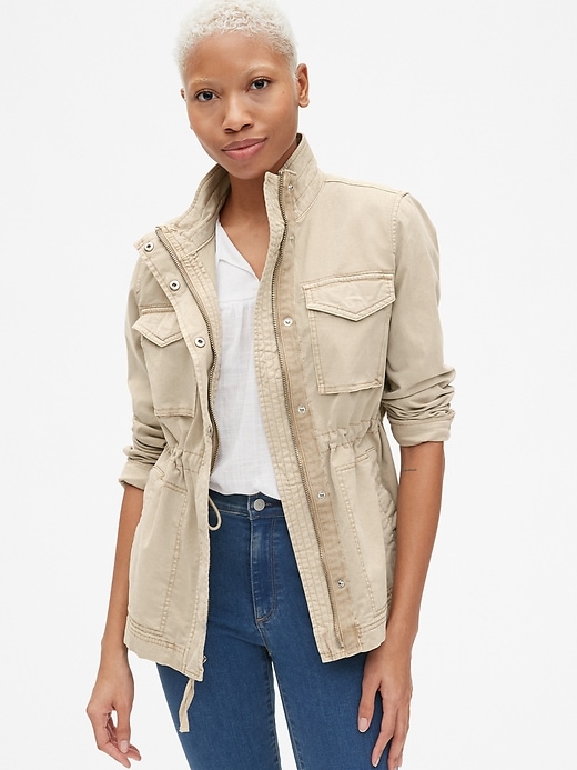 Garment-Dyed Utility Jacket | Gap