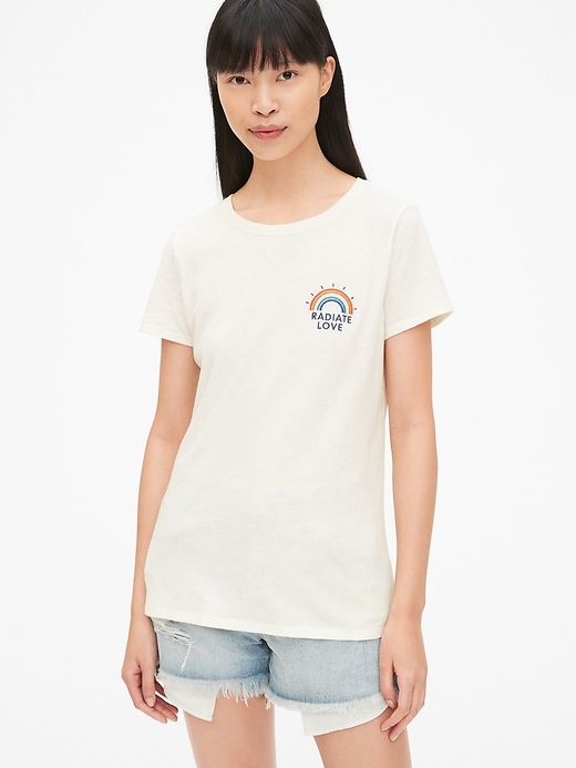 Image number 1 showing, Embroidered Graphic Short Sleeve Crewneck T-Shirt