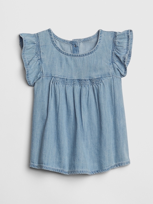 Baby Denim Flutter Top | Gap