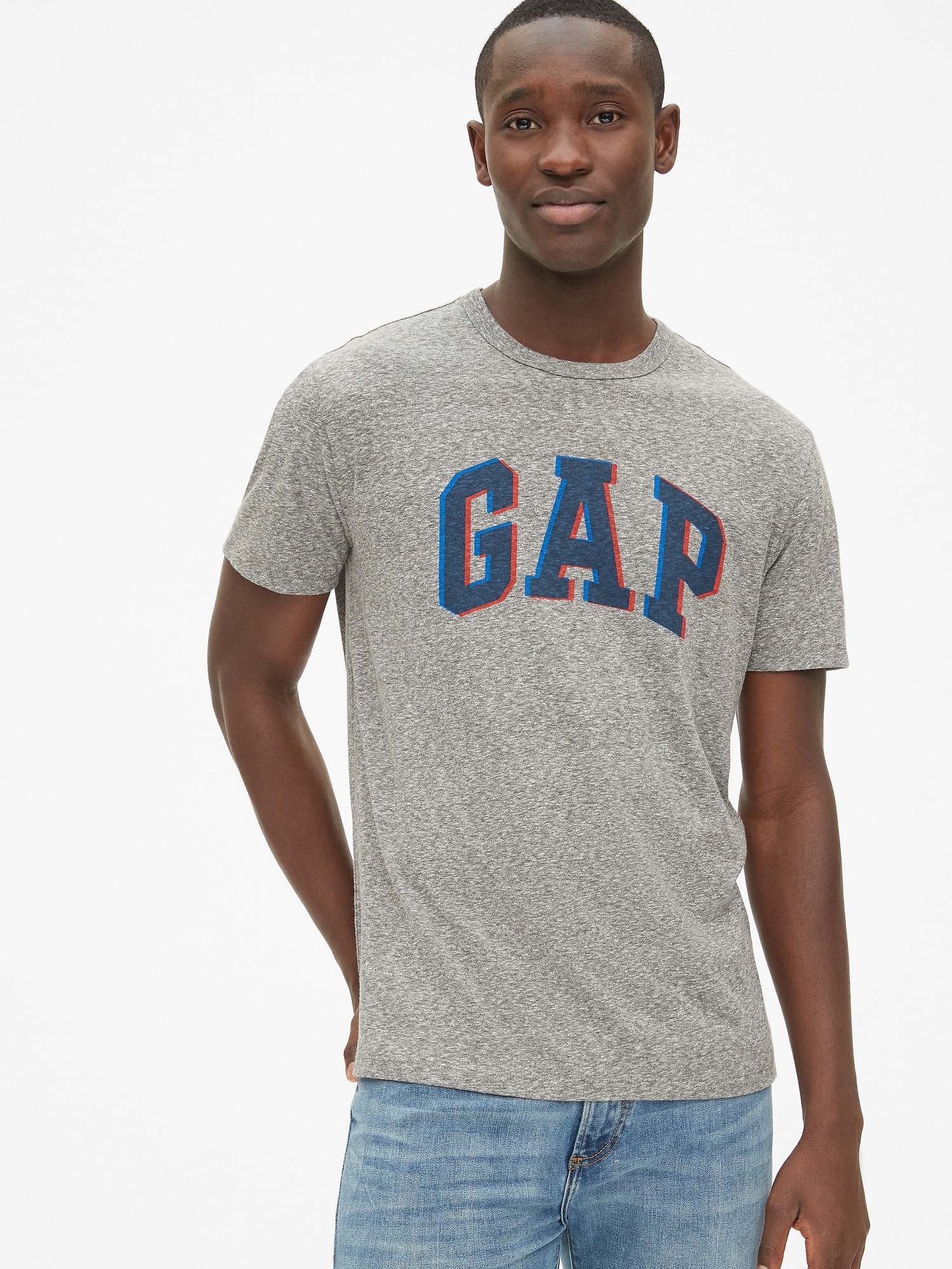 3D Overlap Logo Crewneck T-Shirt | Gap