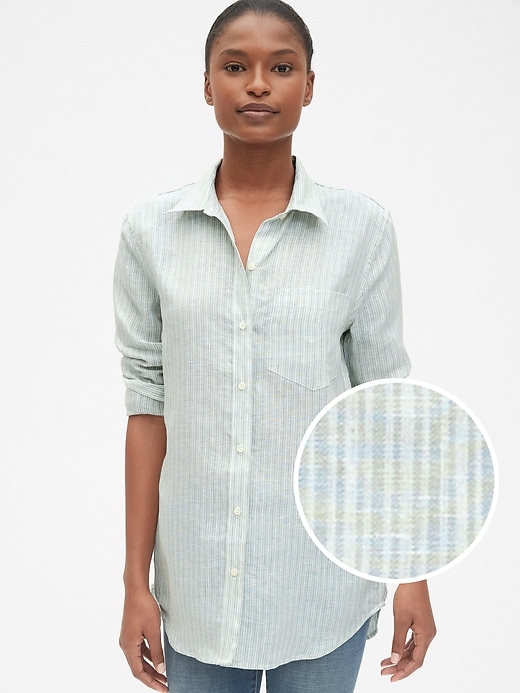 View large product image 1 of 1. Boyfriend Shirt in Linen