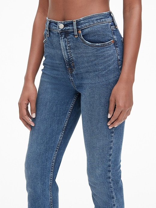 Image number 5 showing, High Rise Cigarette Ankle Jeans with Secret Smoothing Pockets