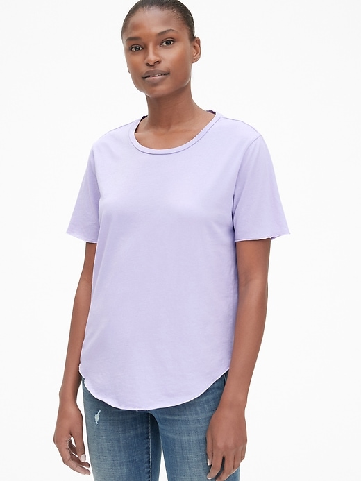 Image number 1 showing, Elbow-Sleeve Crewneck T-Shirt