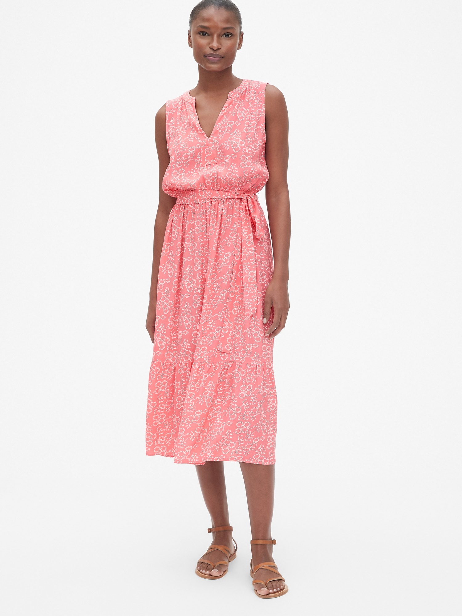 uo sparks fly tiered midi dress