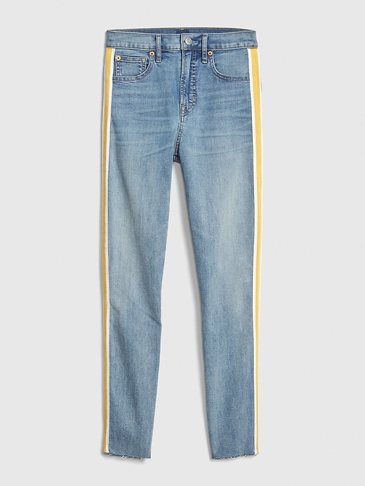 Image number 6 showing, High Rise Side-Stripe True Skinny Ankle Jeans