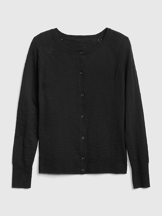 Image number 6 showing, Cardigan Sweater in Slub Cotton