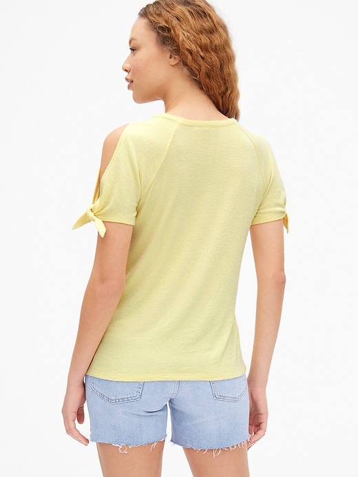 Image number 2 showing, Softspun Tie-Sleeve Top