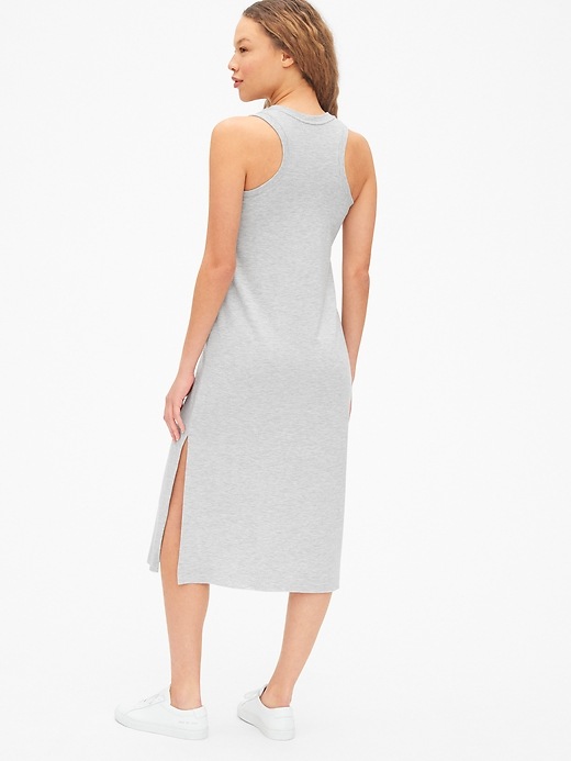 Image number 2 showing, Pocket Tank Midi Dress in Lightweight Fleece