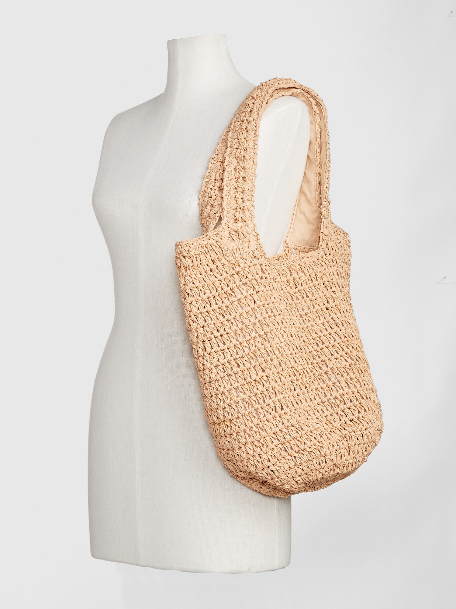 Gap woven straw on sale bag