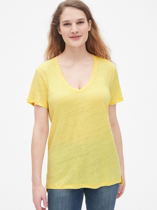 gap linen v neck