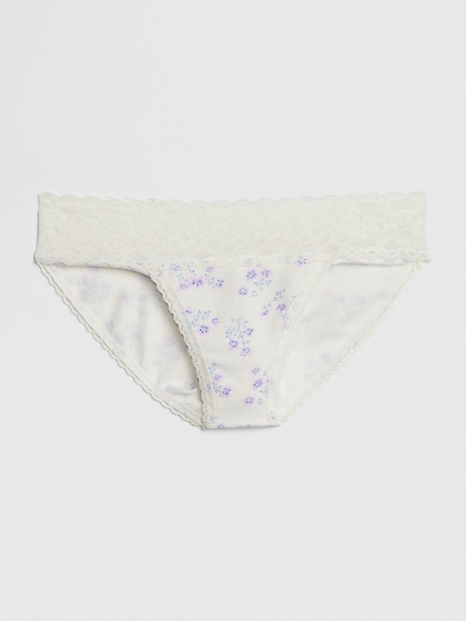 Stretch Cotton & Lace Bikini | Gap