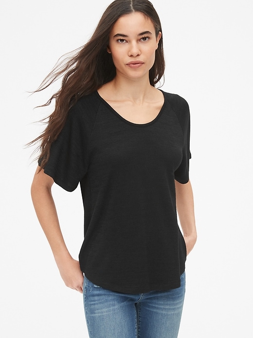 Softspun Flounce Sleeve T-Shirt | Gap