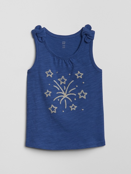 Image number 1 showing, Toddler Graphic Bow Tank Top