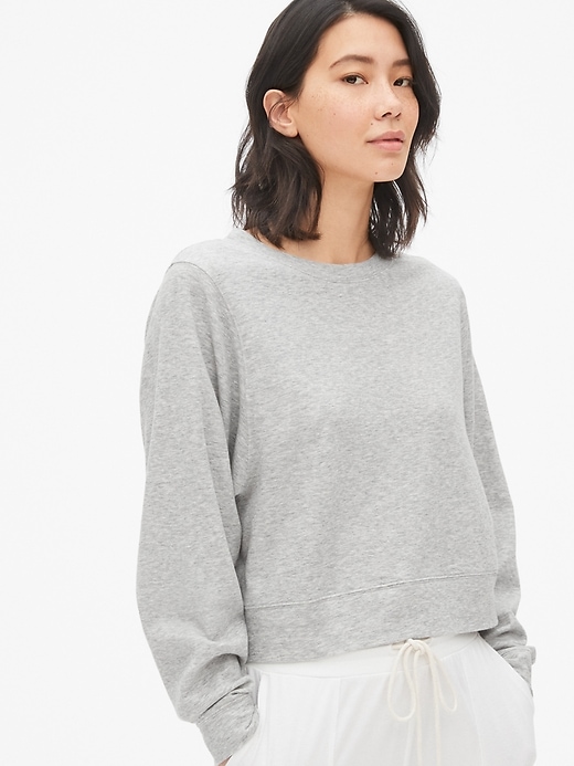 Image number 1 showing, Cropped Pullover Sweatshirt