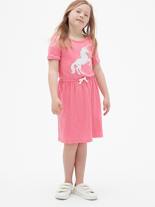 Kids Flippy Sequin Unicorn Dress