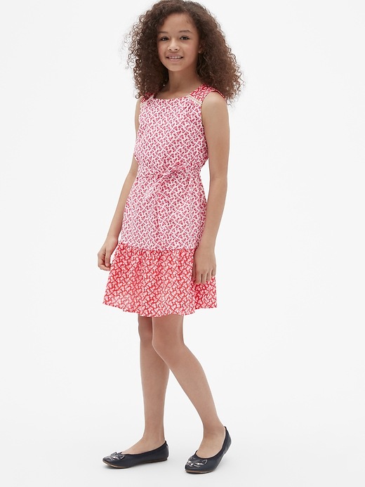 Image number 2 showing, Kids Print Tie-Waist Dress