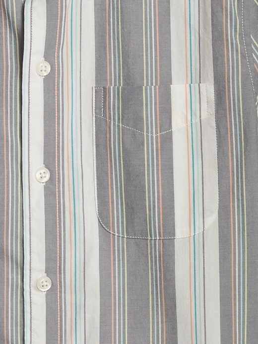 Image number 4 showing, Kids Stripe Poplin Short Sleeve Shirt