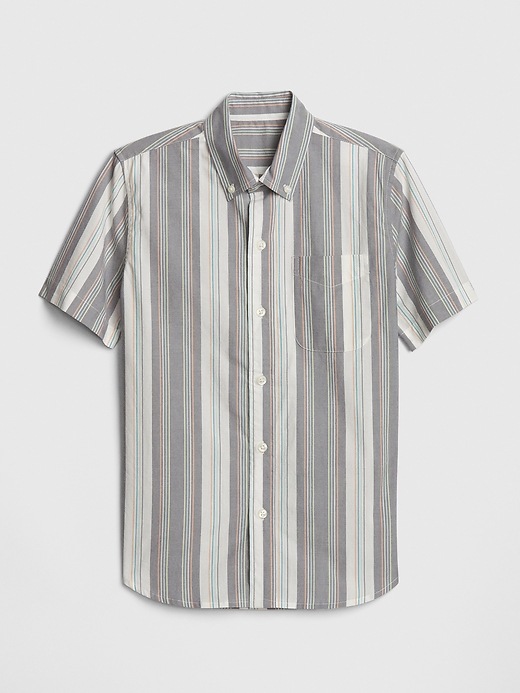 Kids Stripe Poplin Short Sleeve Shirt | Gap