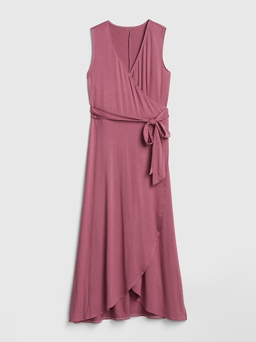 Image number 6 showing, Sleeveless Knit Wrap Midi Dress