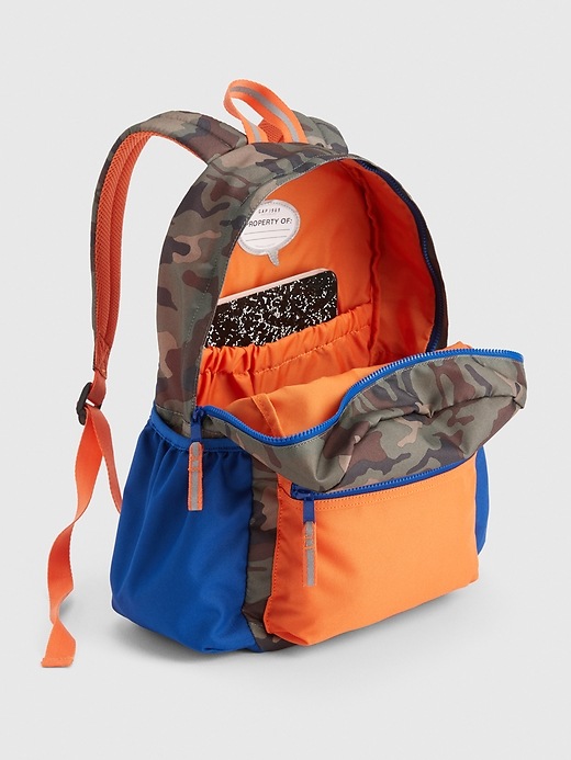 Image number 2 showing, Kids Camo Colorblock Senior Backpack