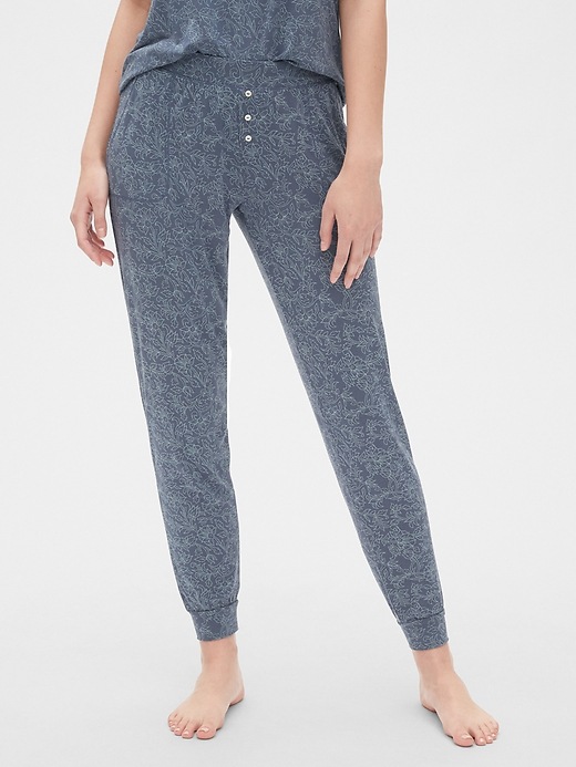 Print Joggers in Modal Gap