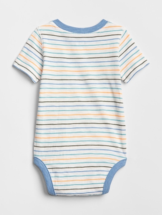 Baby Stripe Henley Bodysuit | Gap