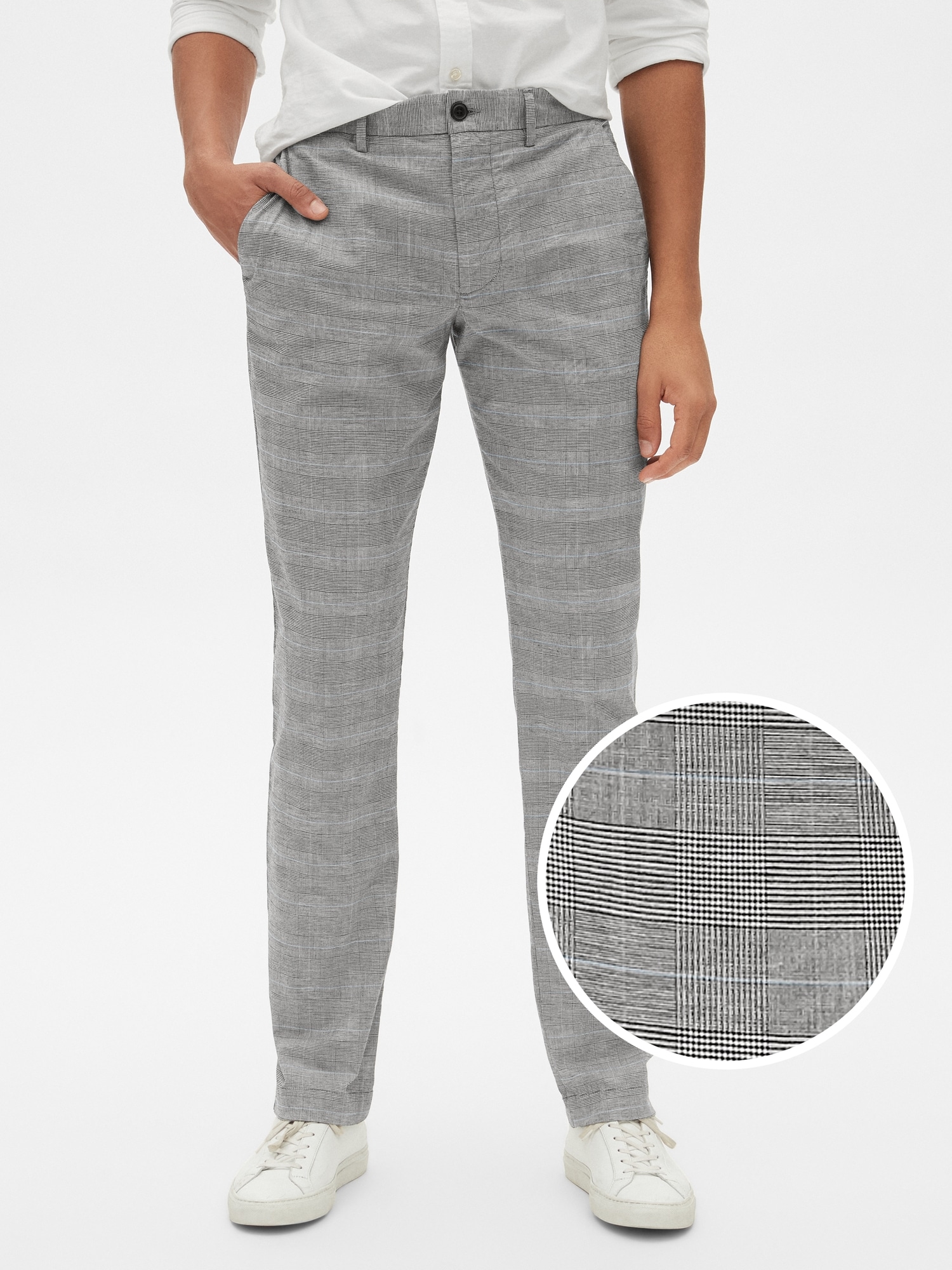 Plaid Pants in Slim Fit with GapFlex