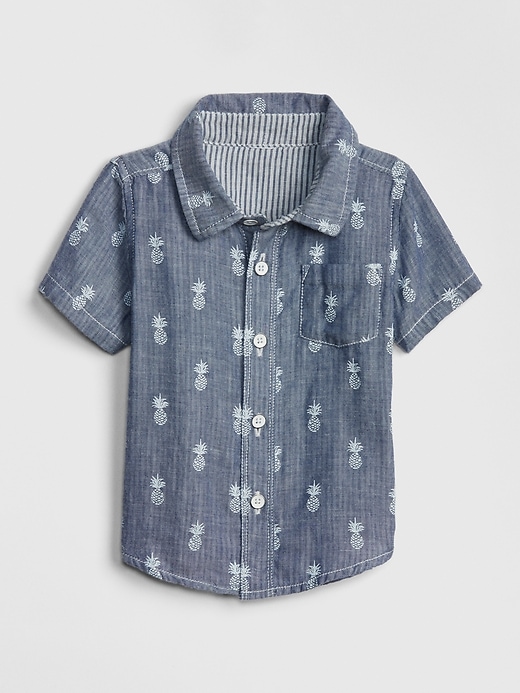 Image number 1 showing, Baby Pineapple Chambray Shirt