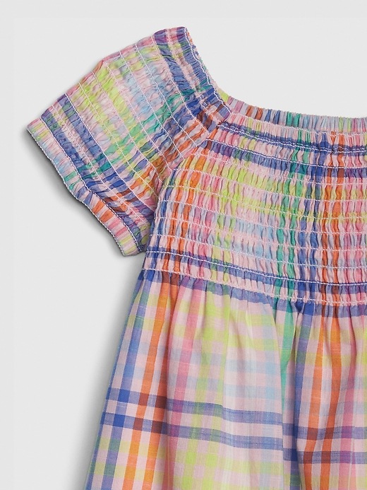 Image number 3 showing, Toddler Plaid Smocked Dress