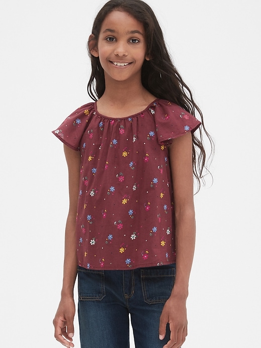 Kids Floral Flutter Top | Gap