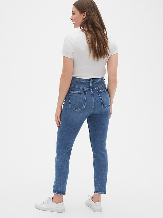Image number 8 showing, High Rise Cigarette Ankle Jeans with Secret Smoothing Pockets