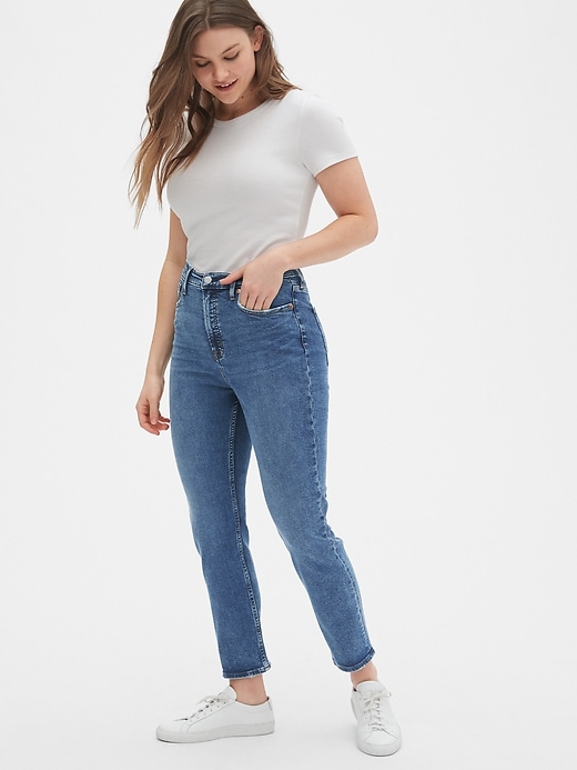 Image number 7 showing, High Rise Cigarette Ankle Jeans with Secret Smoothing Pockets