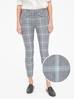 gap plaid skinny ankle pants