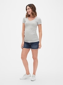 gap maternity jean shorts